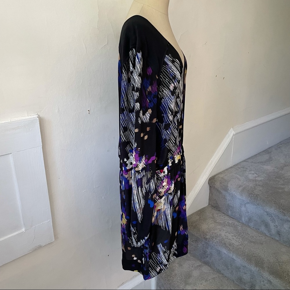 Anthropologie Black Floral Long-Sleeve Dress - Picture 4 of 7